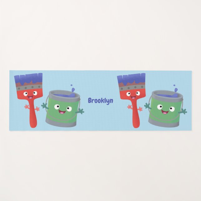 Esterilla De Yoga Personajes de pincel y dibujos animados (Anverso (horizontal))