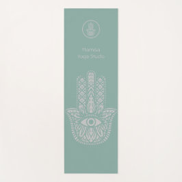 Esterilla De Yoga Personalizable Hamsa del Estudio de Yoga Verde Sea