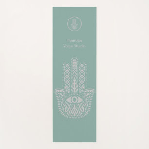 Esterilla De Yoga Personalizable Hamsa del Estudio de Yoga Verde Sea
