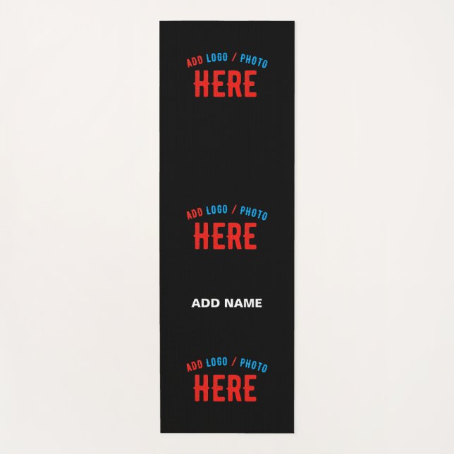 ESTERILLA DE YOGA PERSONALIZABLE MODERNO ESTILO NEGRO VERIFICADO MAR (Anverso)