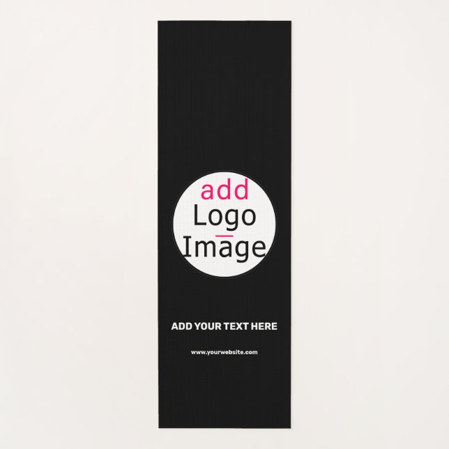 Esterilla De Yoga Personalizable profesional Marca comercial Negro (Anverso)