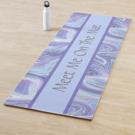 Esterilla De Yoga Personalización de Blue Purple Silver Agate Marble
