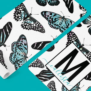 Esterilla De Yoga Personalización de moda de la mariposa Verde azula