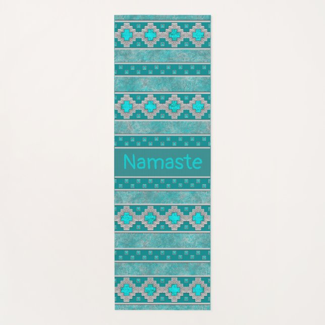 Esterilla De Yoga Personalizada la turquesa del suroeste (Anverso)