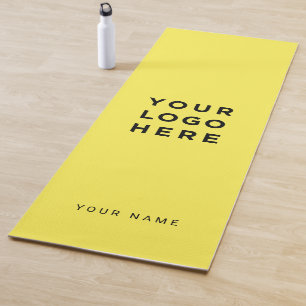 Esterilla De Yoga Personalizado Amarillo Nombre del logotipo comerci