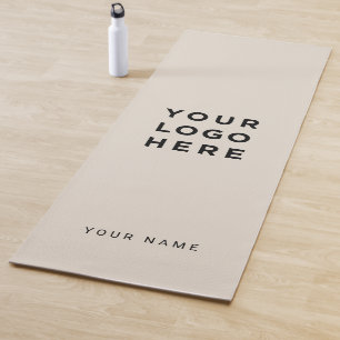 Esterilla De Yoga Personalizado Beige Nombre del logotipo comercial 