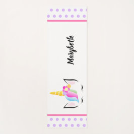 Esterilla De Yoga Personalizado de cabeza de la corona de unicornio 