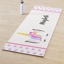 Esterilla De Yoga Personalizado de cabeza de la corona de unicornio 
