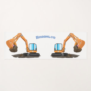 Esterilla De Yoga Personalizado de excavadora de naranja cúpula