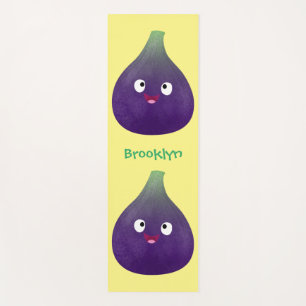 Esterilla De Yoga Personalizado de fruta púrpura feliz
