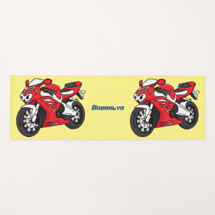 Esterilla De Yoga Personalizado de motocicleta roja