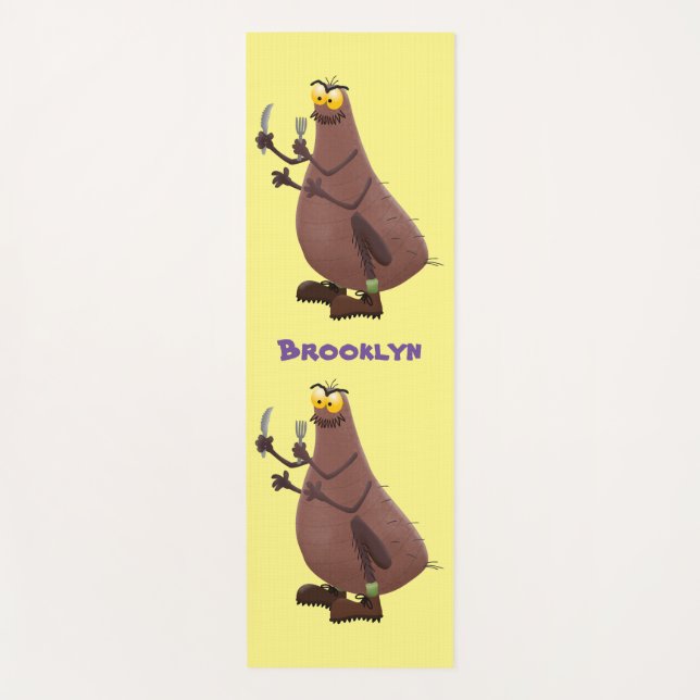 Esterilla De Yoga Personalizado de pulgas fea hambrienta (Anverso)