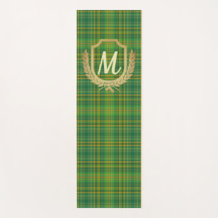 Esterilla De Yoga Personalizado del tartán verde rico (plaid)