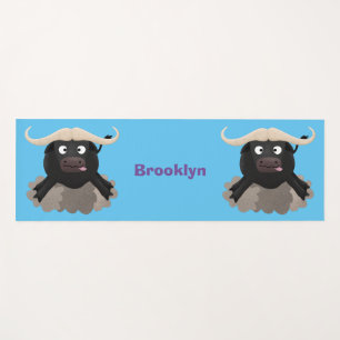 Esterilla De Yoga Personalizado divertida de búfalo de agua corrient