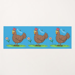 Esterilla De Yoga Personalizado divertido de pollo rústico y caprich