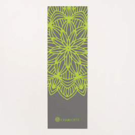 Esterilla De Yoga Personalizado el gris verde de Mandala Lime (1 lad