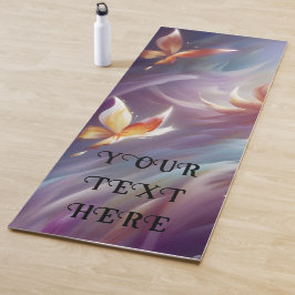 Esterilla De Yoga Personalizado estilizado de mariposas y flores