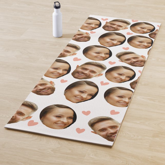 Esterilla De Yoga Personalizado Face Picture Heart Funny Parple Patt (In situ)