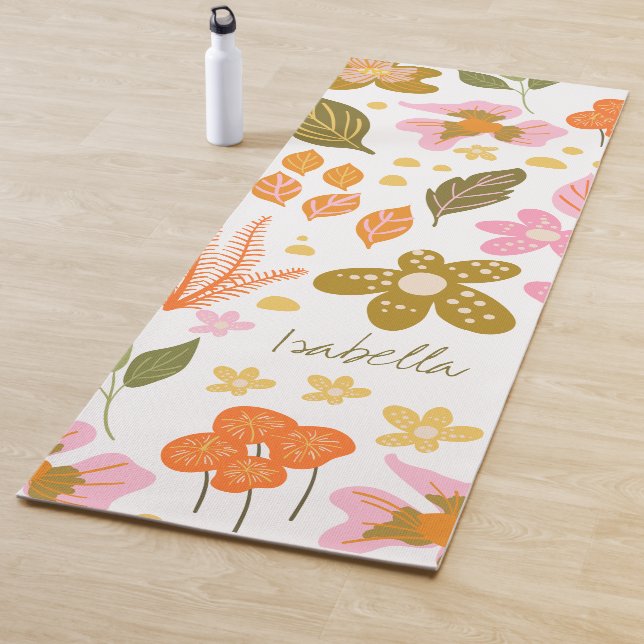 Esterilla De Yoga Personalizado floral de primavera botánica moderna (In situ)