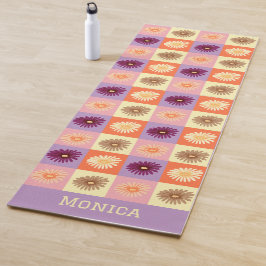 Esterilla De Yoga Personalizado Floral Rosa Púrpura Colorido Persona