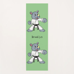 Esterilla De Yoga Personalizado lindo rhino kung fu personalizado