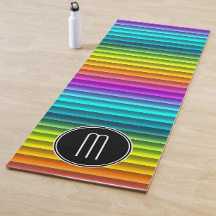 Esterilla De Yoga Personalizado Modelo de franjas arcoiris coloridas