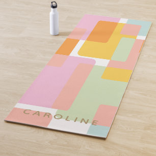 Esterilla De Yoga Personalizado moderno de mediados de siglo Pastele