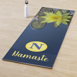 ESTERILLA DE YOGA PERSONALIZADO MONOGRAM NAMASTE ZEN AMARILLO LOTUS 