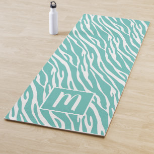 Esterilla De Yoga Personalizado Monograma Cute Zebra estampado Art P