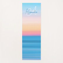 Personalizado Monogramada de Pastel Beach Sunset