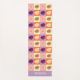 Esterilla De Yoga Personalizado morado rosado floral colorido person