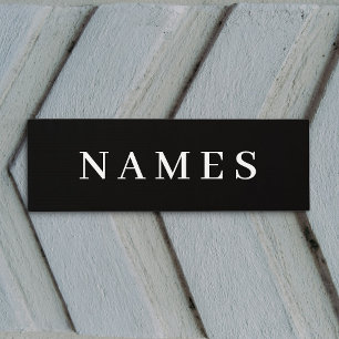 Esterilla De Yoga Personalizado negro simple Añadir su nombre elegan