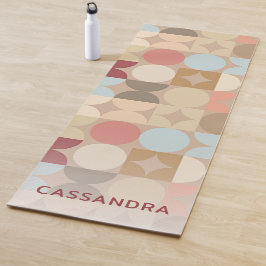 Esterilla De Yoga Personalizado Resumen Círculos Mod Fusion Patrón d