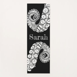 Esterilla De Yoga Personalizado- Tentáculo de Octopus negro y amaril