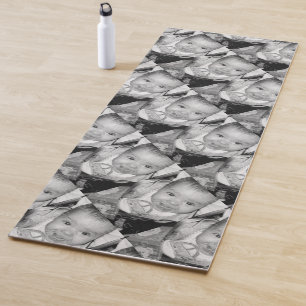 Esterilla De Yoga Personalizar Tu patrón fotográfico blanco negro