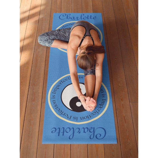 Esterilla De Yoga (Personalizar)Yin Yang Blue Pilates y ((Customize)Yin Yang Blue Pilates and Yoga Mat)
