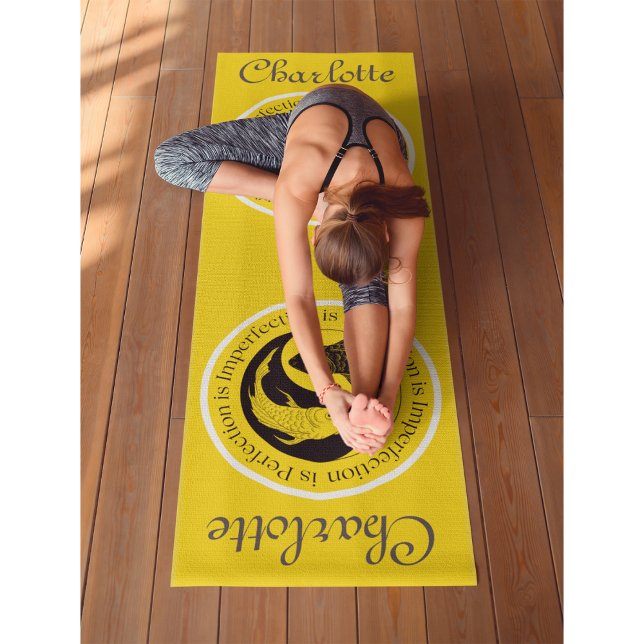 Esterilla De Yoga (Personalizar yo) Yin Yang Gold Workout, Pilates y ((Customize me) Yin Yang Gold Workout, Pilates and Yoga Mat)