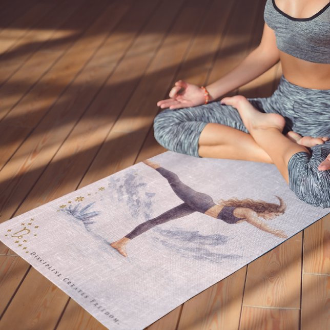 Esterilla De Yoga Personalized Illustrated Capricorn Zodiac Quote (Subido por el creador)
