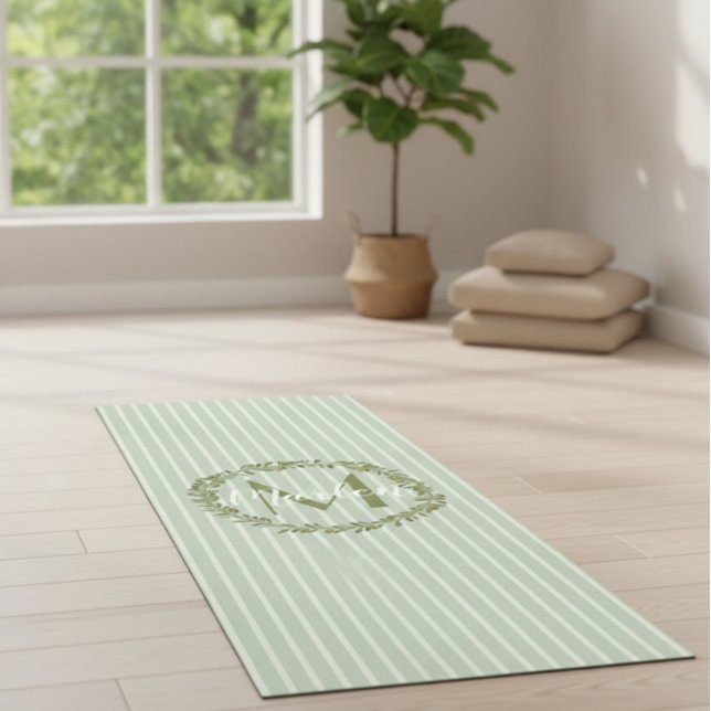 Esterilla De Yoga Personalized Olive Wreath Monogram  (Subido por el creador)