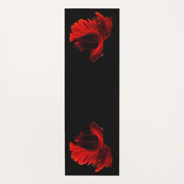 Esterilla De Yoga Pescado rojo ruby de combate siamés (Anverso)
