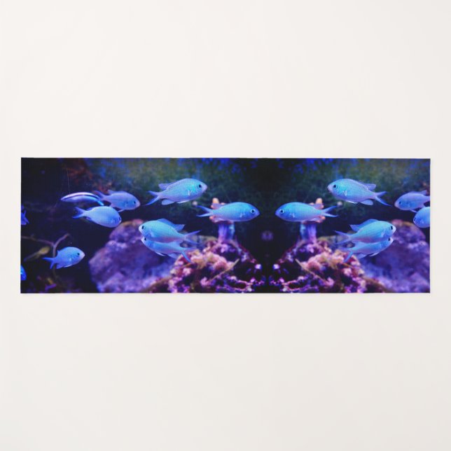 Esterilla De Yoga Pez azul tropical (Anverso (horizontal))