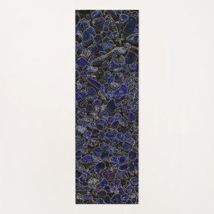 Esterilla De Yoga Piedras azules de zafiro con brillo
