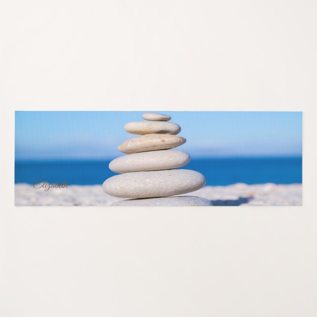 Esterilla De Yoga Piedras Zen de Playa Tropical (Anverso (horizontal))