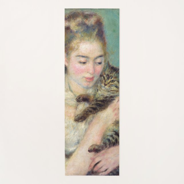 Esterilla De Yoga Pierre-Auguste Renoir - Mujer con un gato (Anverso)