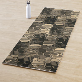 Esterilla De Yoga Piezas marrones, círculos y formas redondeadas