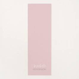 Esterilla De Yoga Pink and White Personalized Monogram Name