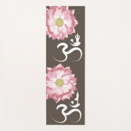 Esterilla De Yoga Pink Lotus Flor Yoga & Zen Calligraphy Om Aum