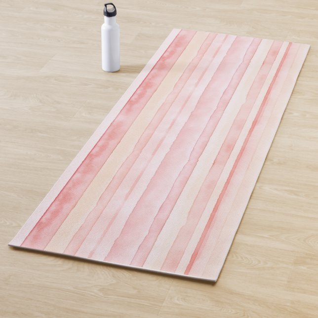 Esterilla De Yoga Pink Peach Blush Stripes (In situ)