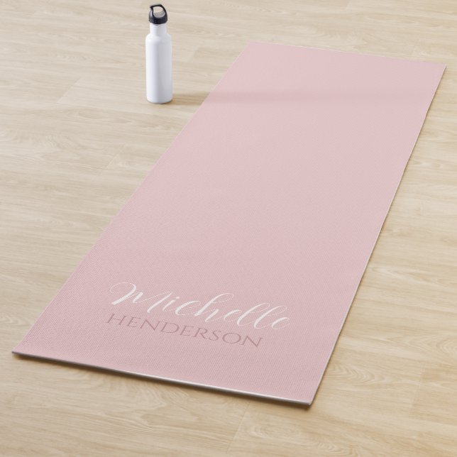 Esterilla De Yoga Pink Personalized Monogram Custom Name (In situ)