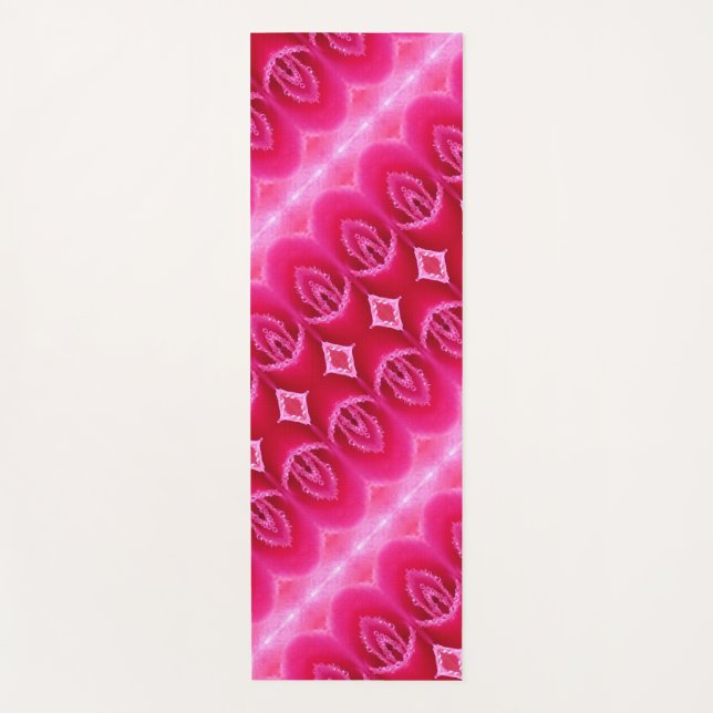 Esterilla De Yoga Pinkey Rosa Ikat Zen (Anverso)